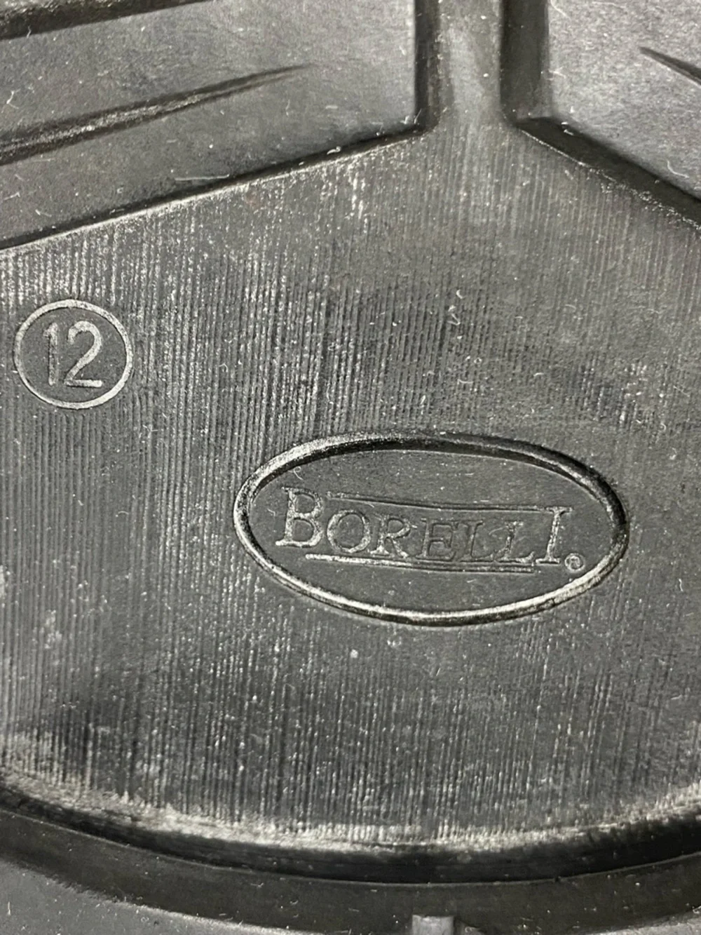 Borelli Men's black leather slip-on ankle boots size 12